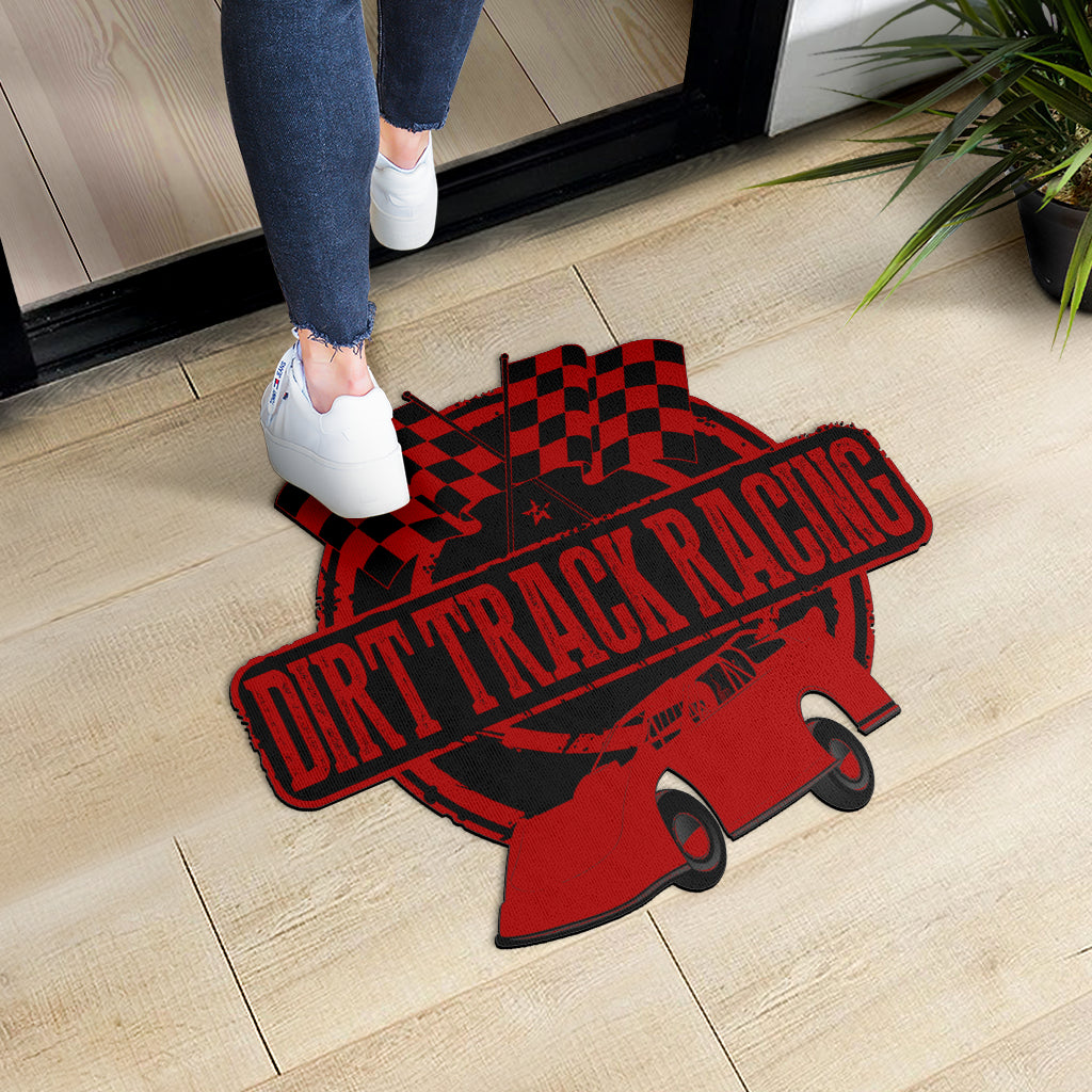 Custom shaped late model door mat