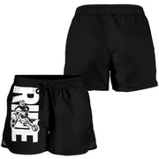 Ride Dirt Bike Women's Shorts in a custom-made motocross style featuring moisture-wicking fabric and an elastic waistband for female dirt bike riders.