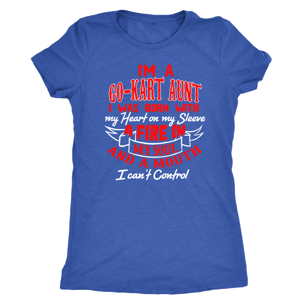 go kart racing aunt t-shirts