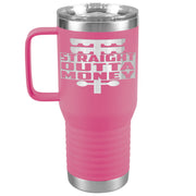 Straight Outta Money Drag Racing 20oz Travel tumbler