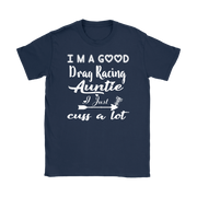 drag racing women's t-shirts