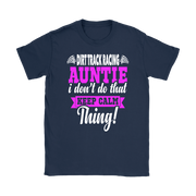 dirt racing auntie t-shirts