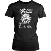 "The Best Kind Of Mom Raises A Race Car Driver" apparel collection featuring premium women's t-shirts, lightweight racerback tanks, and cozy fleece hoodies for racing families.