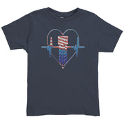 USA Drag Racing Heartbeat Baby T-shirts