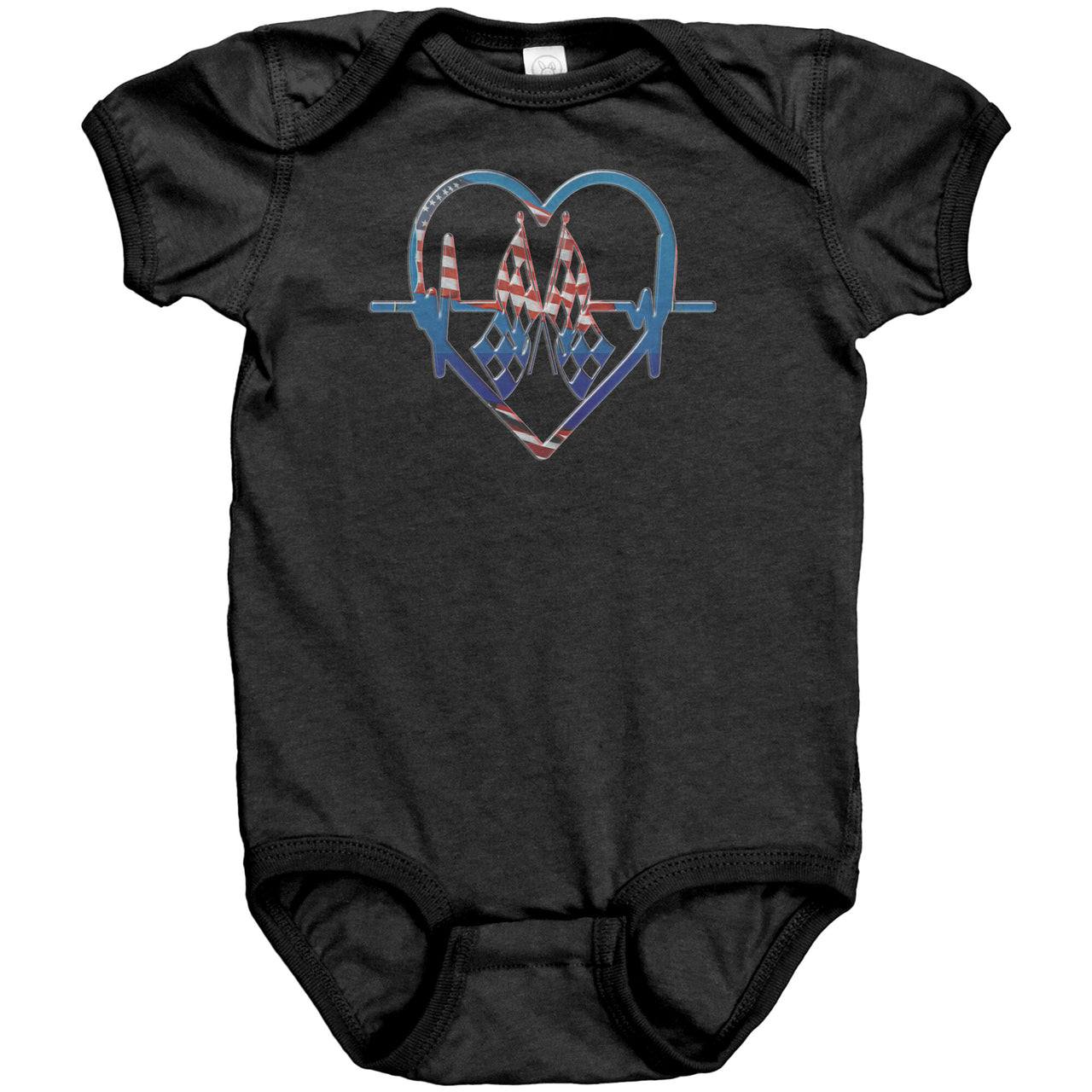 USA Racing Heartbeat Baby T-Shirts