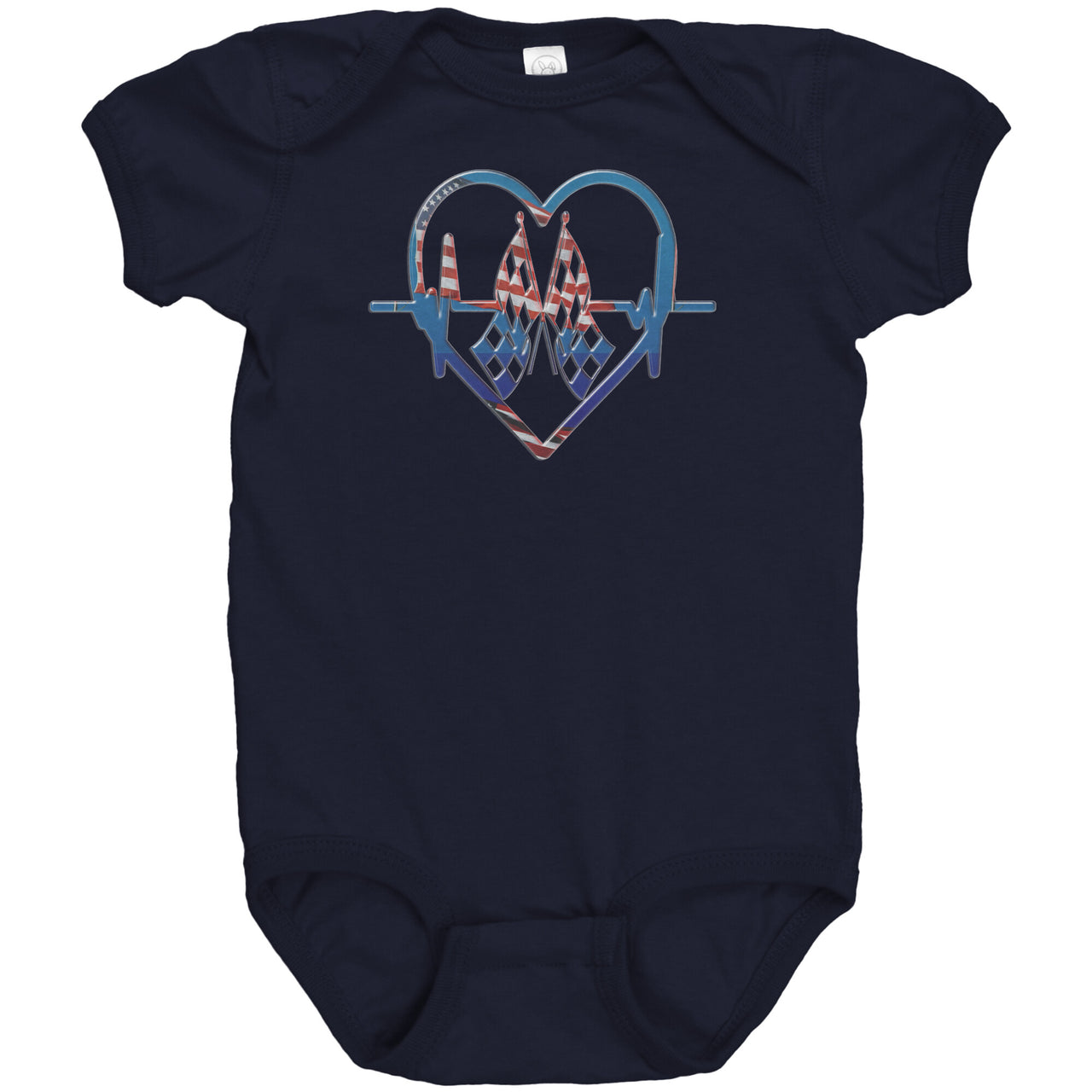 USA Racing Heartbeat Baby T-Shirts