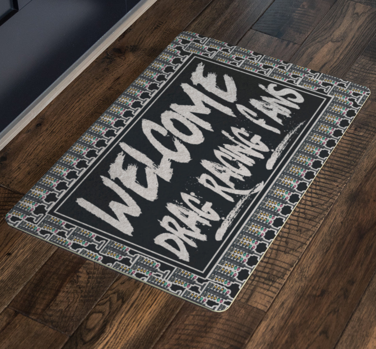 Welcome Drag Racing Fans Doormat