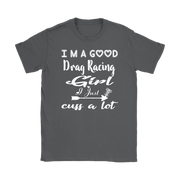 drag racing women's t-shirts