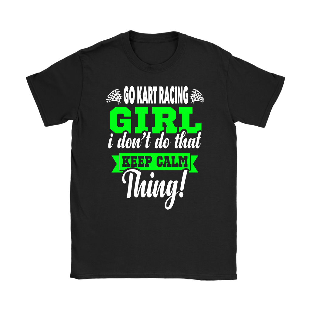go kart racing girl t-shirts