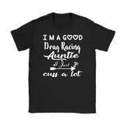 drag racing women's t-shirts