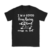 drag racing women's t-shirts