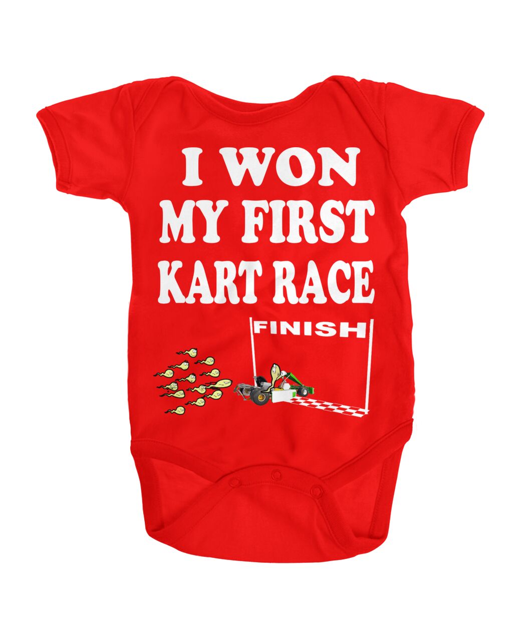 kart racing baby bodysuit