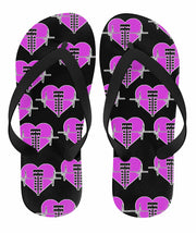 Drag Racing Heartbeat Flip Flops