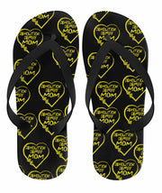 Demolition Derby Mom Heart Flip Flops