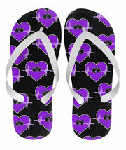 Demolition Derby Heartbeat Flip Flops