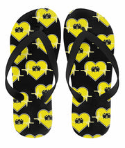 Demolition Derby Heartbeat Flip Flops