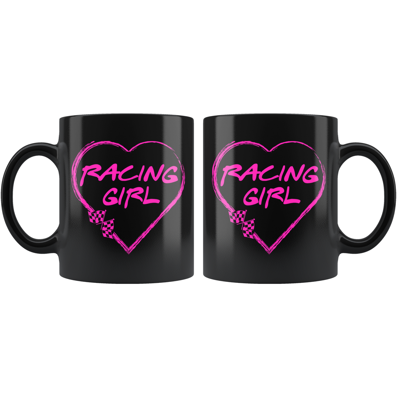 Racing Girl Heart Pink Version Mug!