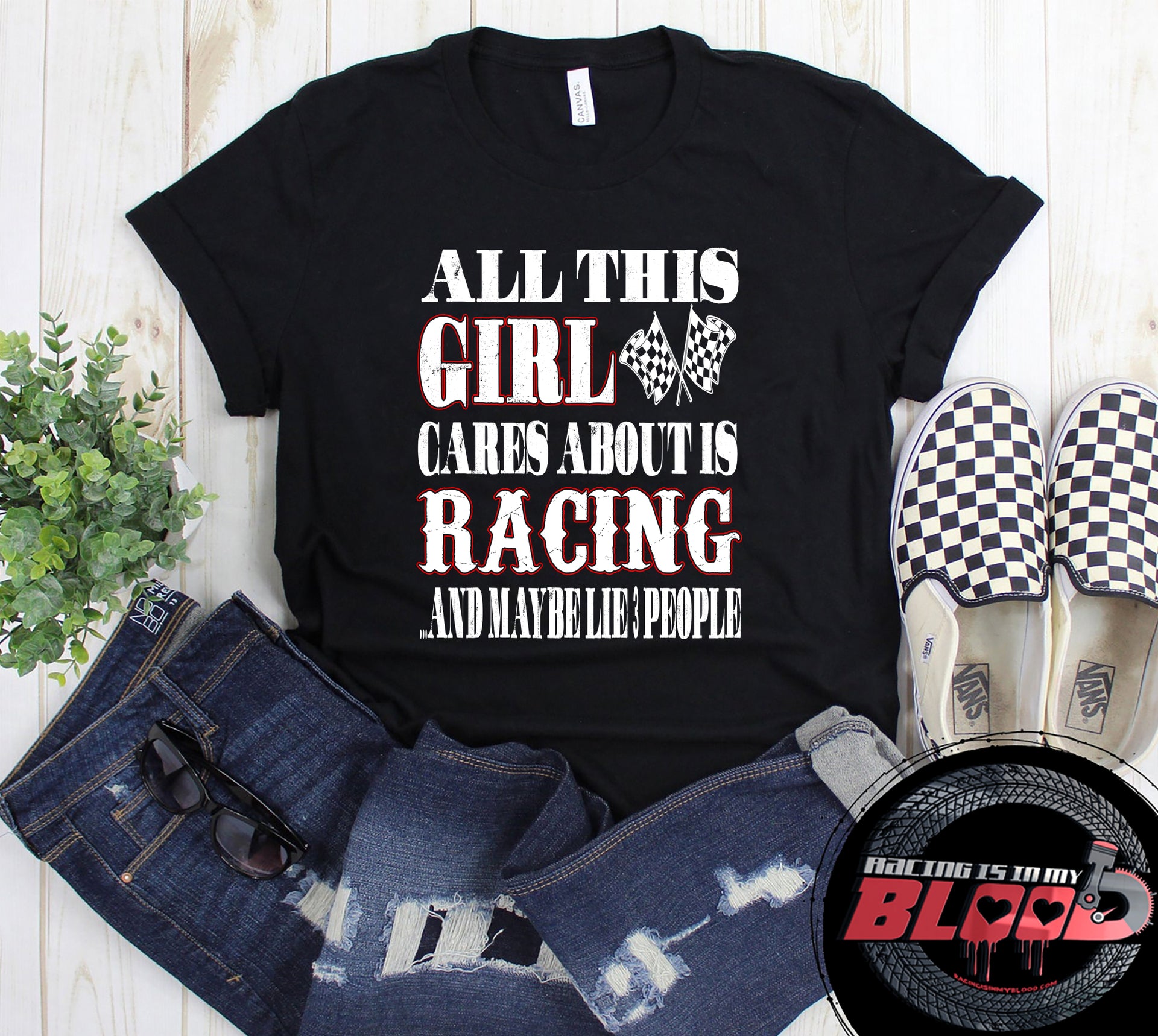 racing girl t-shirts