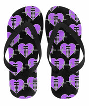 Drag Racing Heartbeat Flip Flops