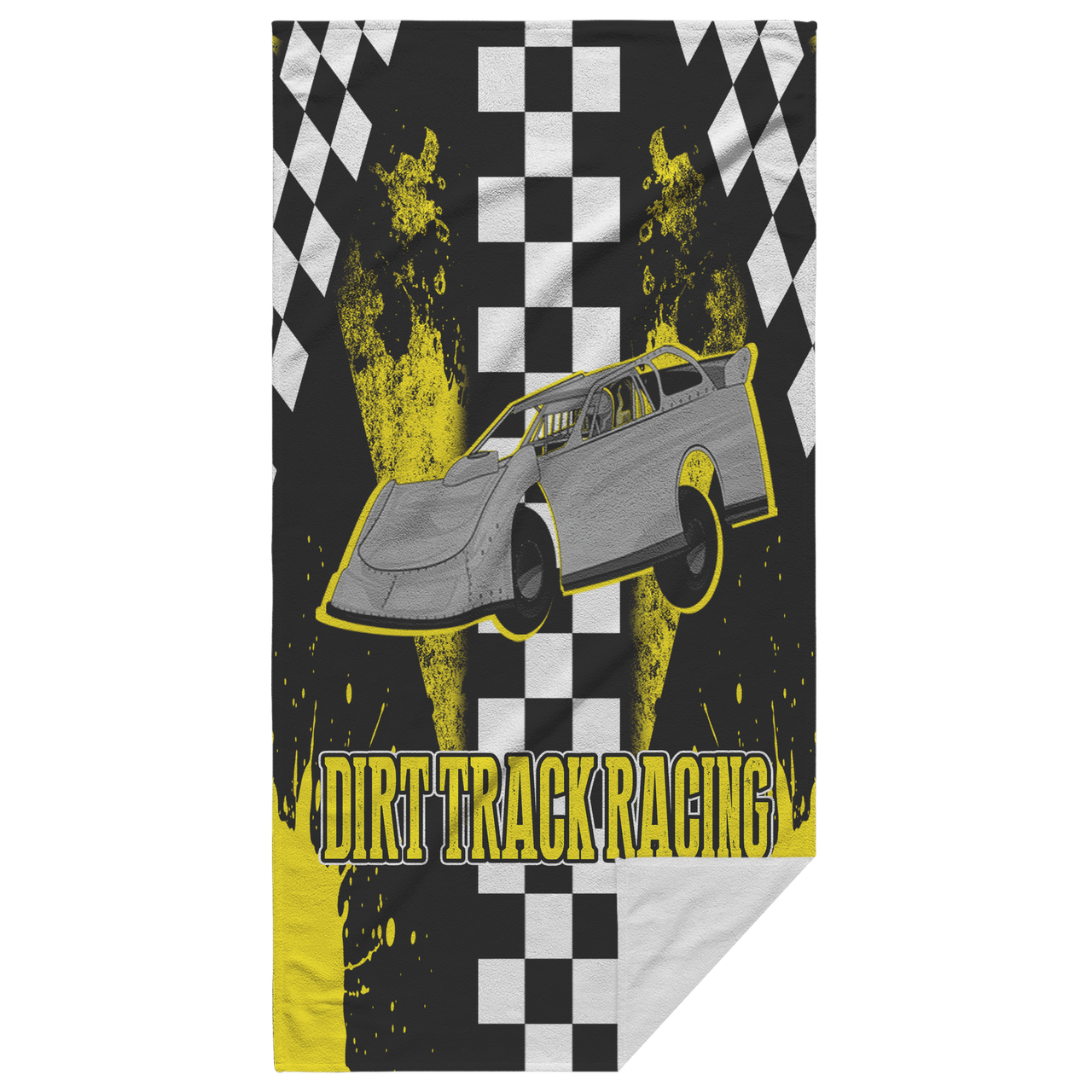 Dirt Track Racing Late Model Beach Towel