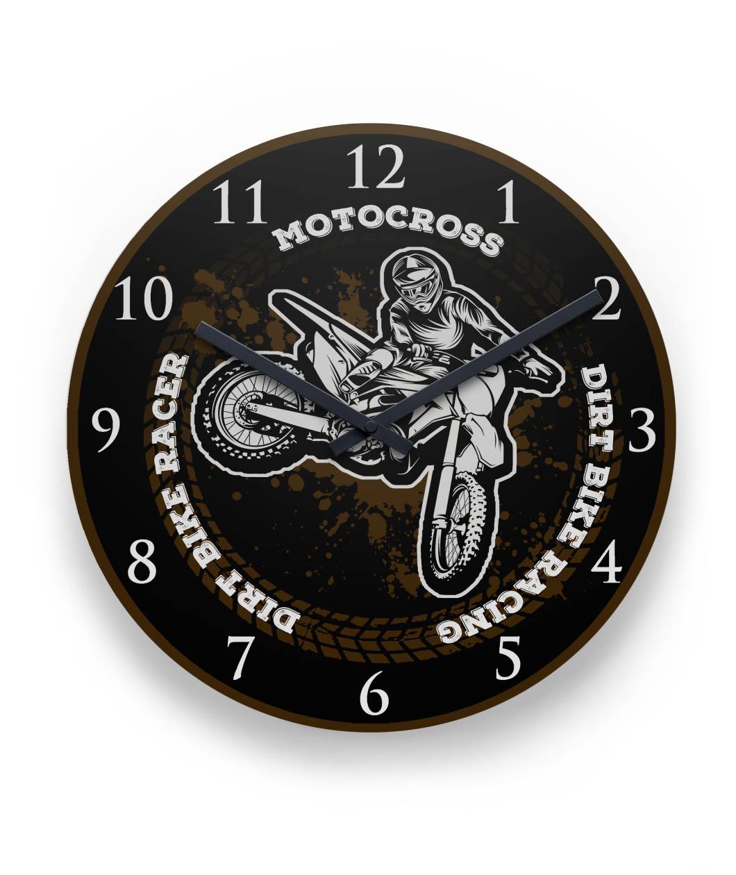 Dirt Bike Racing Round Wall Clock