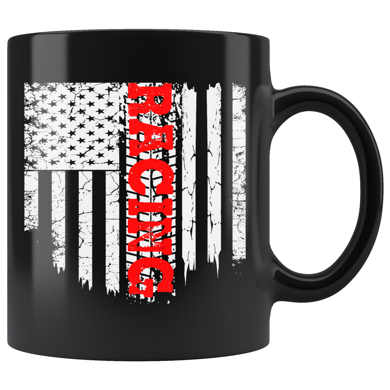 Racing US Flag RedV Mug!