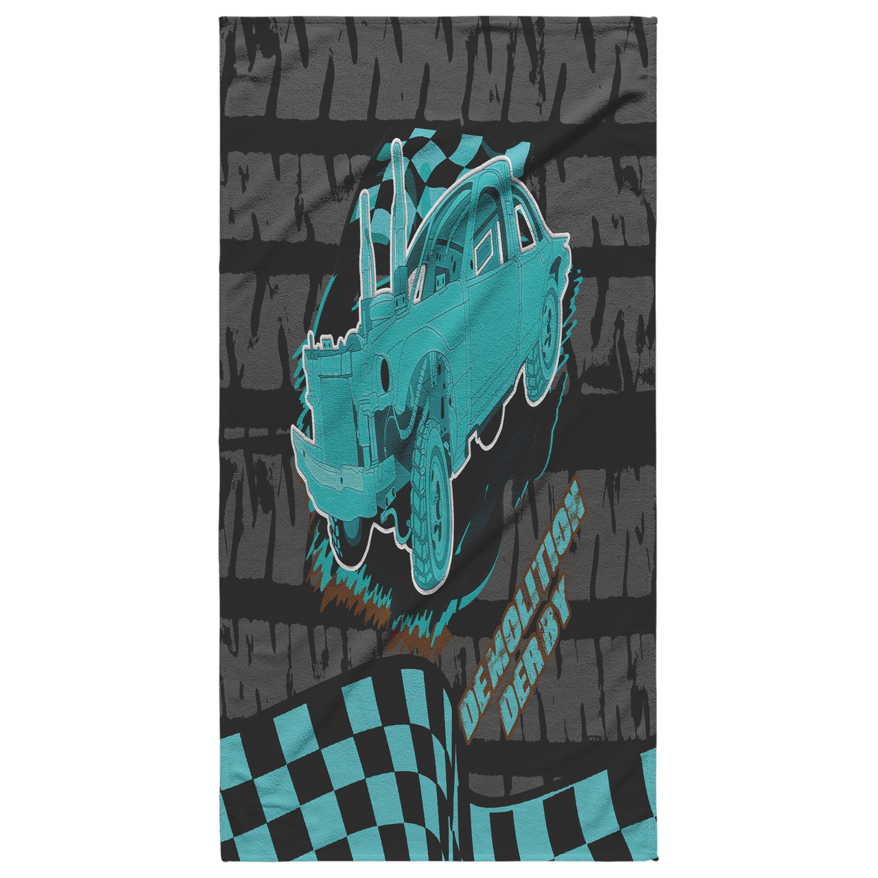 Demolition Derby Beach Towel