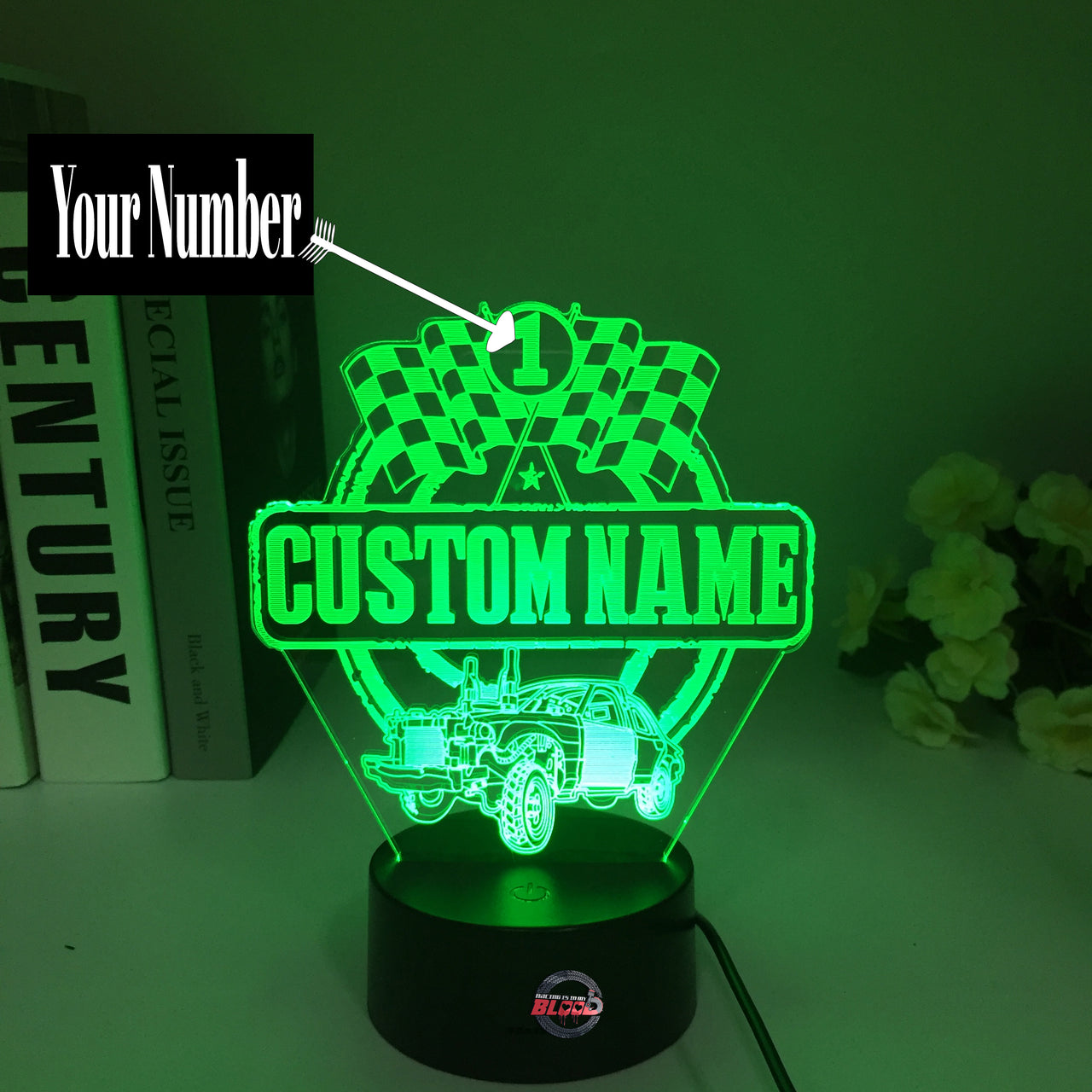 Custom Demolition Derby Car 3D Led Lamp