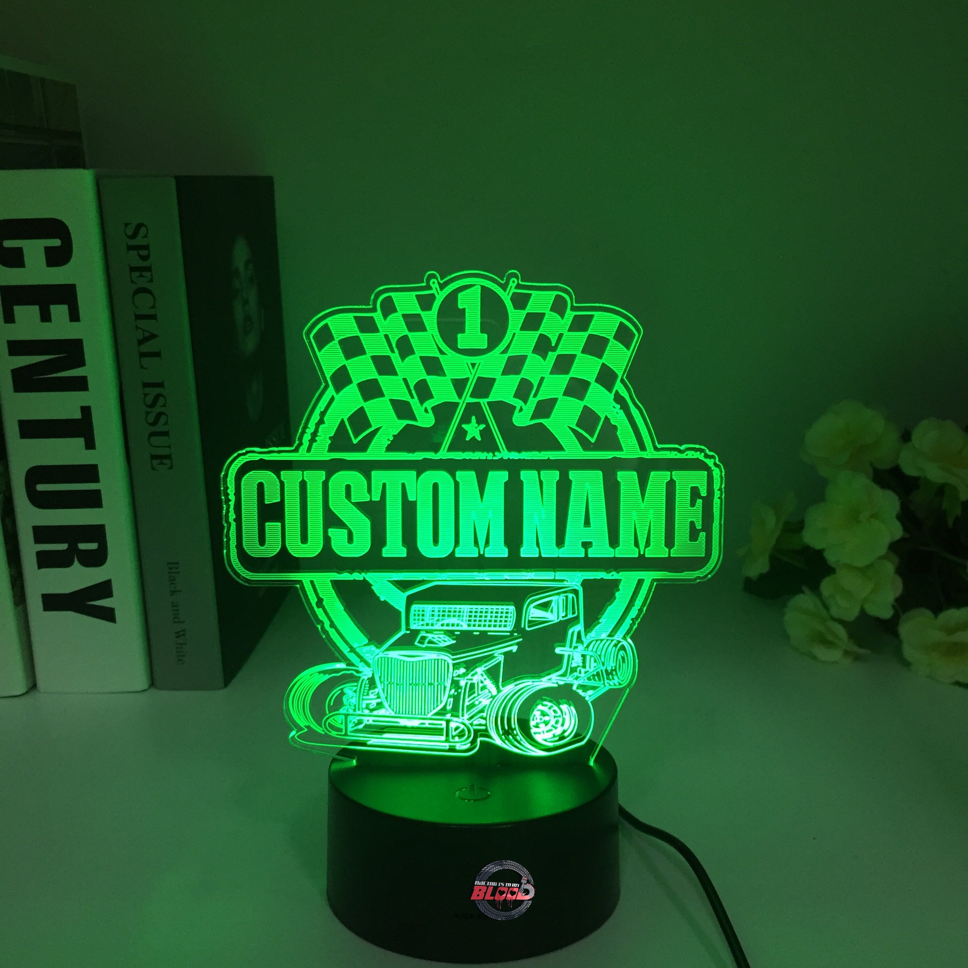 Custom Dwarf Car Racing 3D Led Lamp