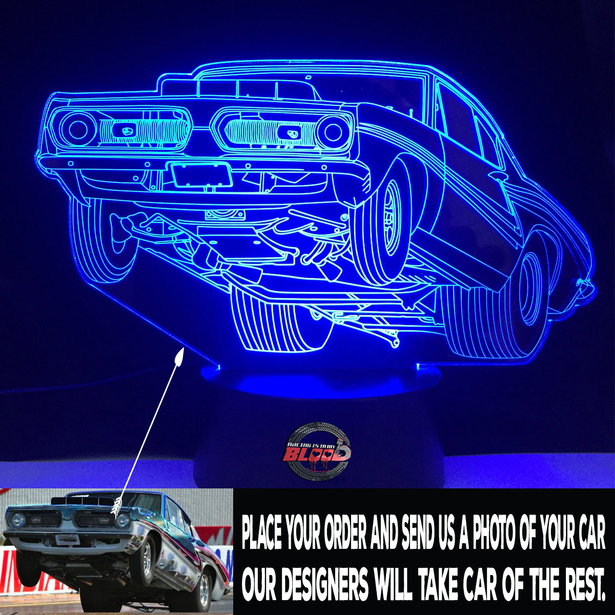 Custom 3D Led Lamp With Your Car's Photo