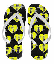 Drag Racing Heartbeat Flip Flops