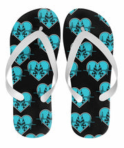 Racing Heartbeat Flip Flops