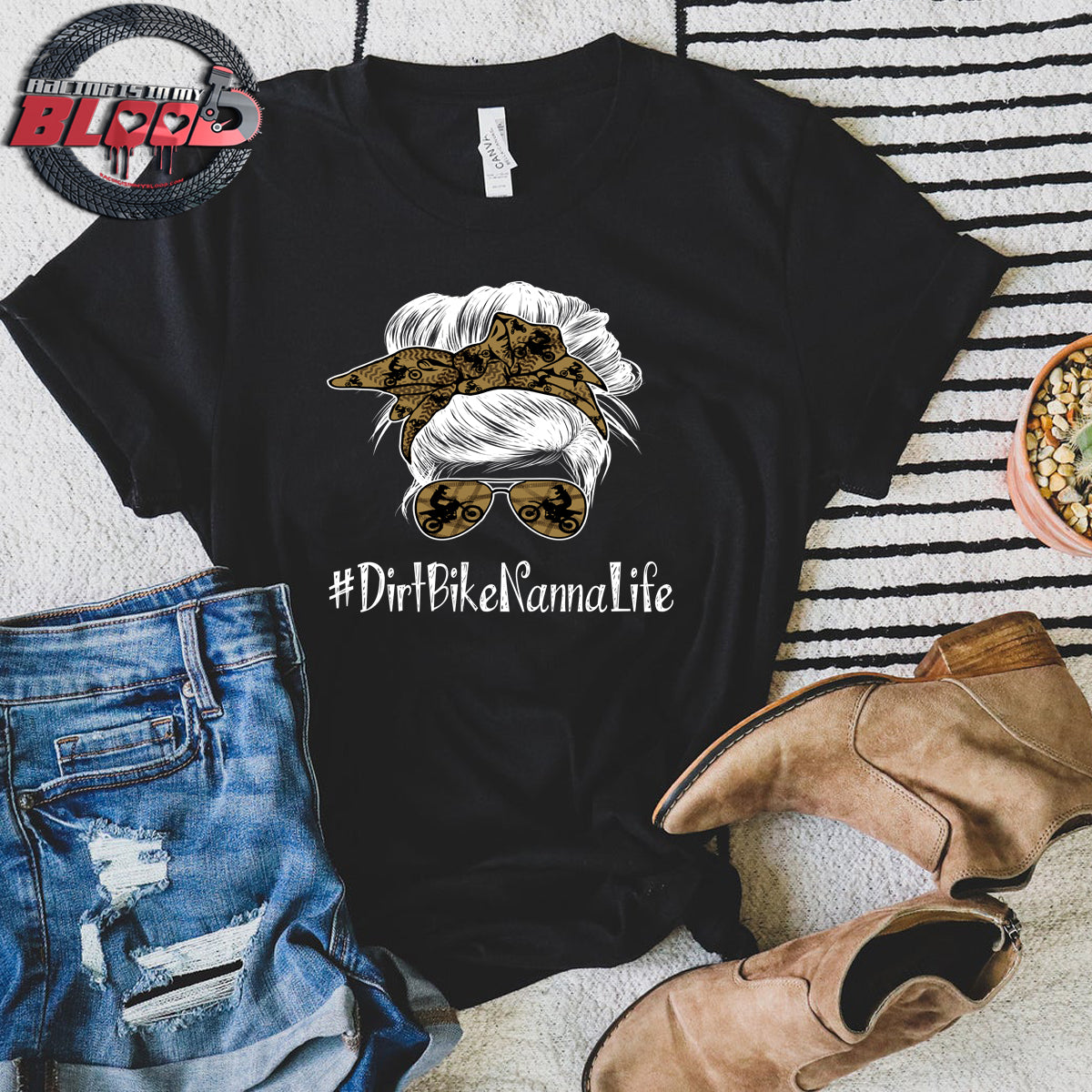 Dirt Bike Nanna Life T-Shirts