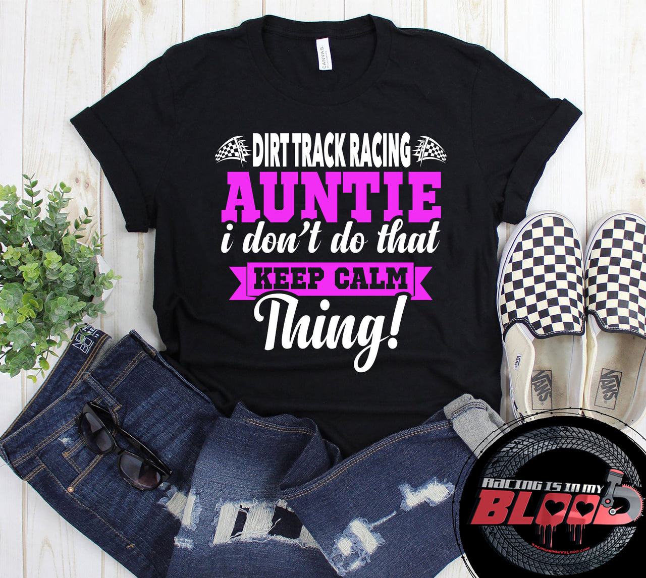 dirt racing auntie t-shirts