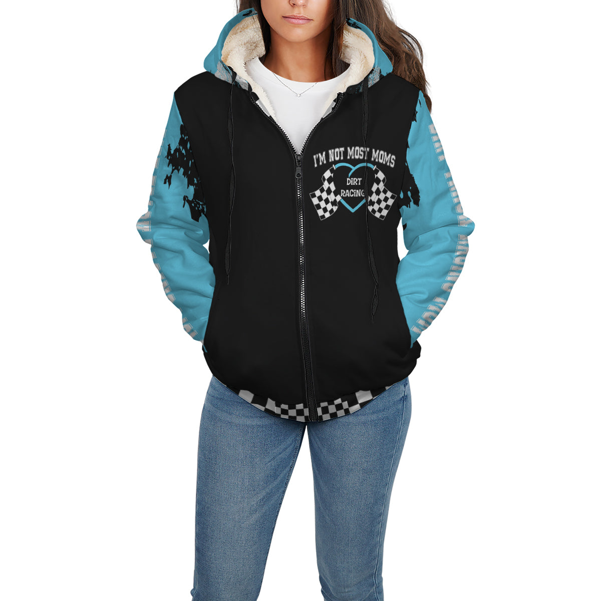 Dirt Track Racing Mom Sherpa Jacket RBCB