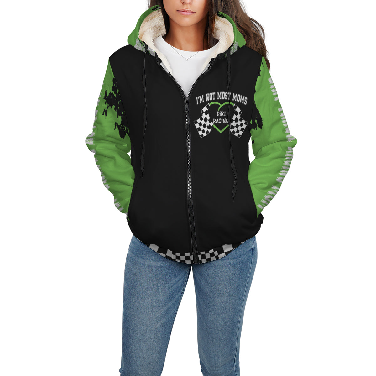 Dirt Track Racing Mom Sherpa Jacket