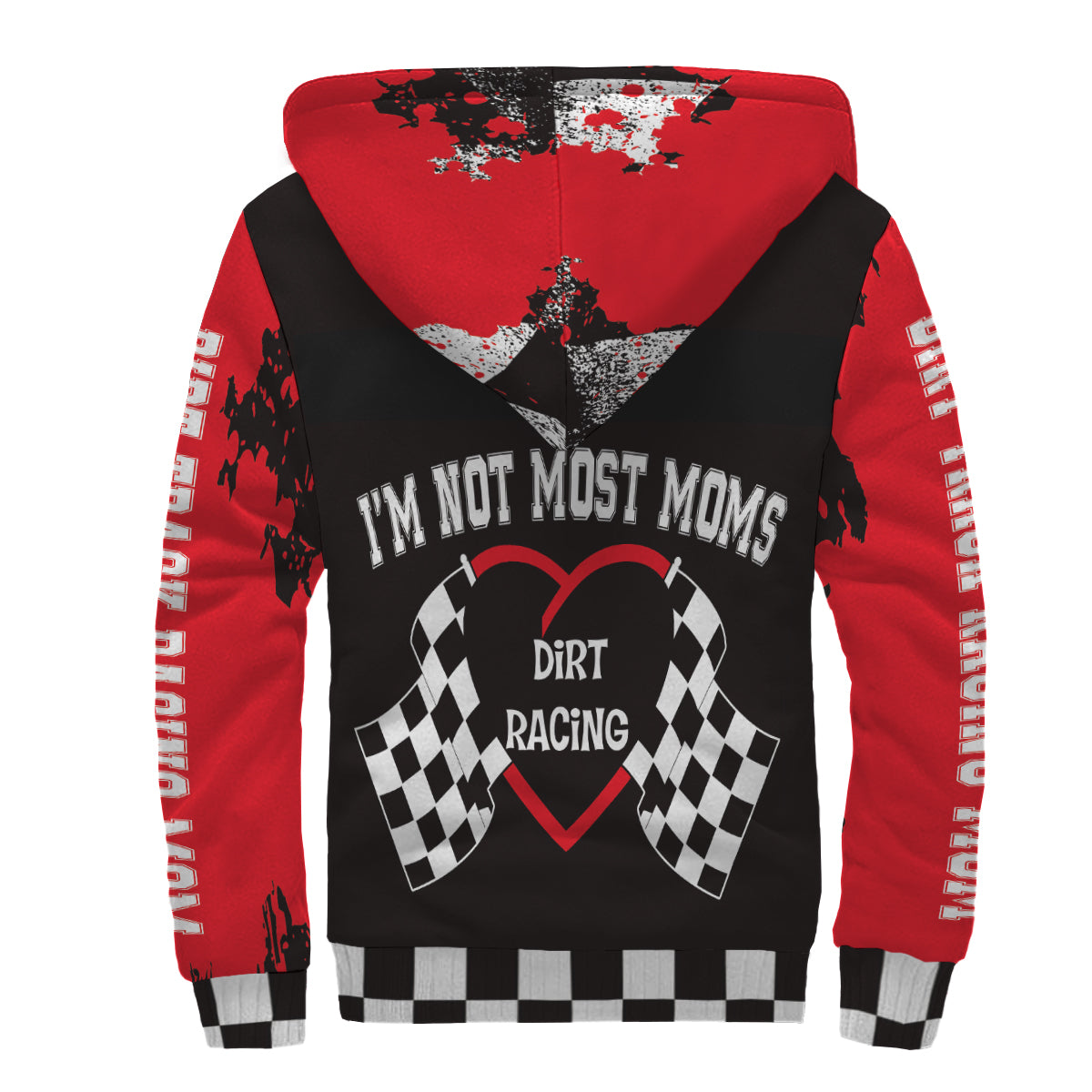 Dirt Track Racing Mom Sherpa Jacket Red