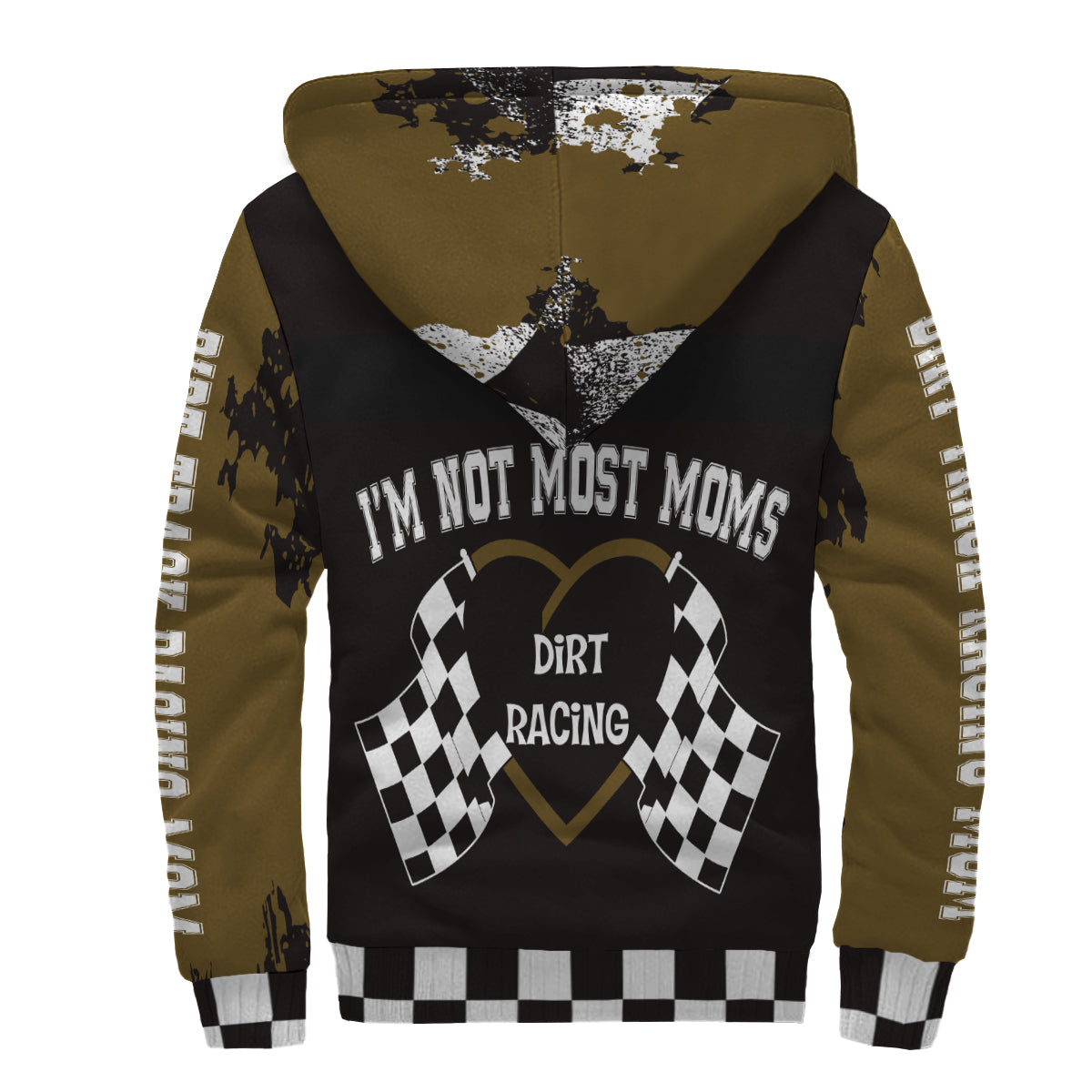 Dirt Track Racing Mom Sherpa Jacket muddy