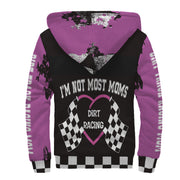 Dirt Track Racing Mom Sherpa Jacket pink