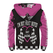 Dirt Track Racing Wife Sherpa Jacket Pink