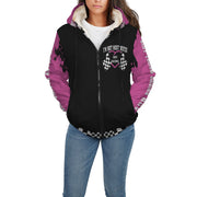 Dirt Track Racing Wife Sherpa Jacket Pink