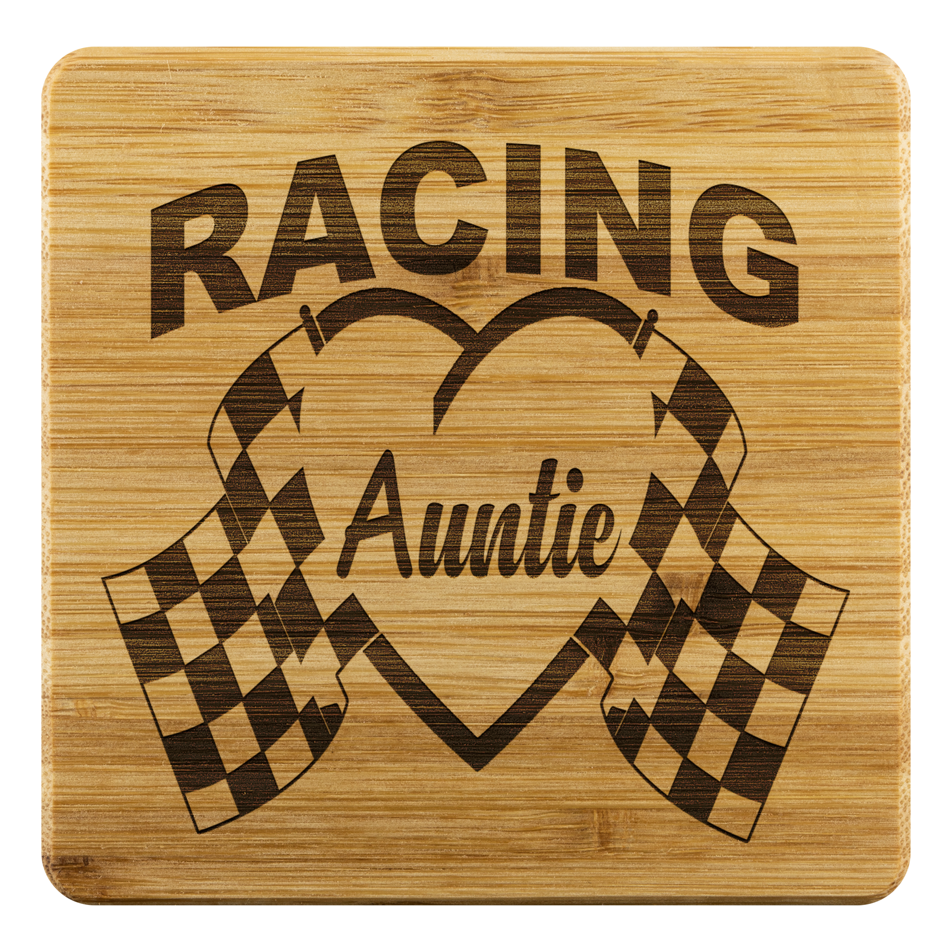 Racing Auntie Bamboo Coaster