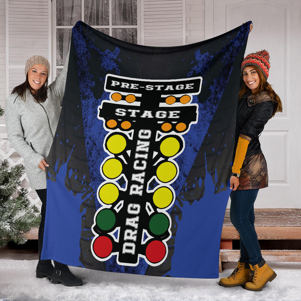 2 women holding a Drag Racing Blanket 