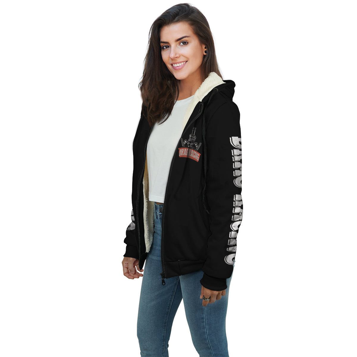 Drag racing sherpa jacket