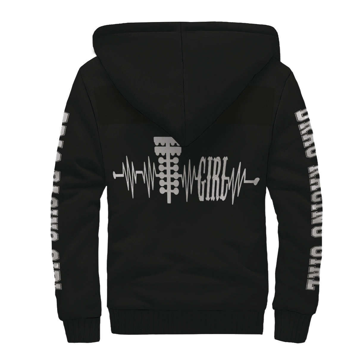 Drag Racing Girl Heartbeat Sherpa Jacket