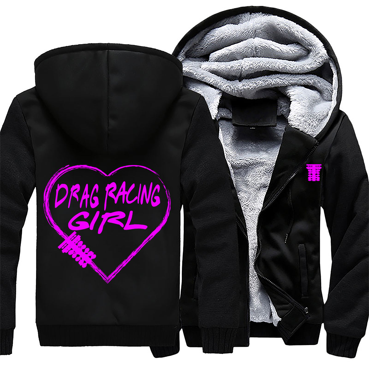 Drag Racing Girl Heart Jacket