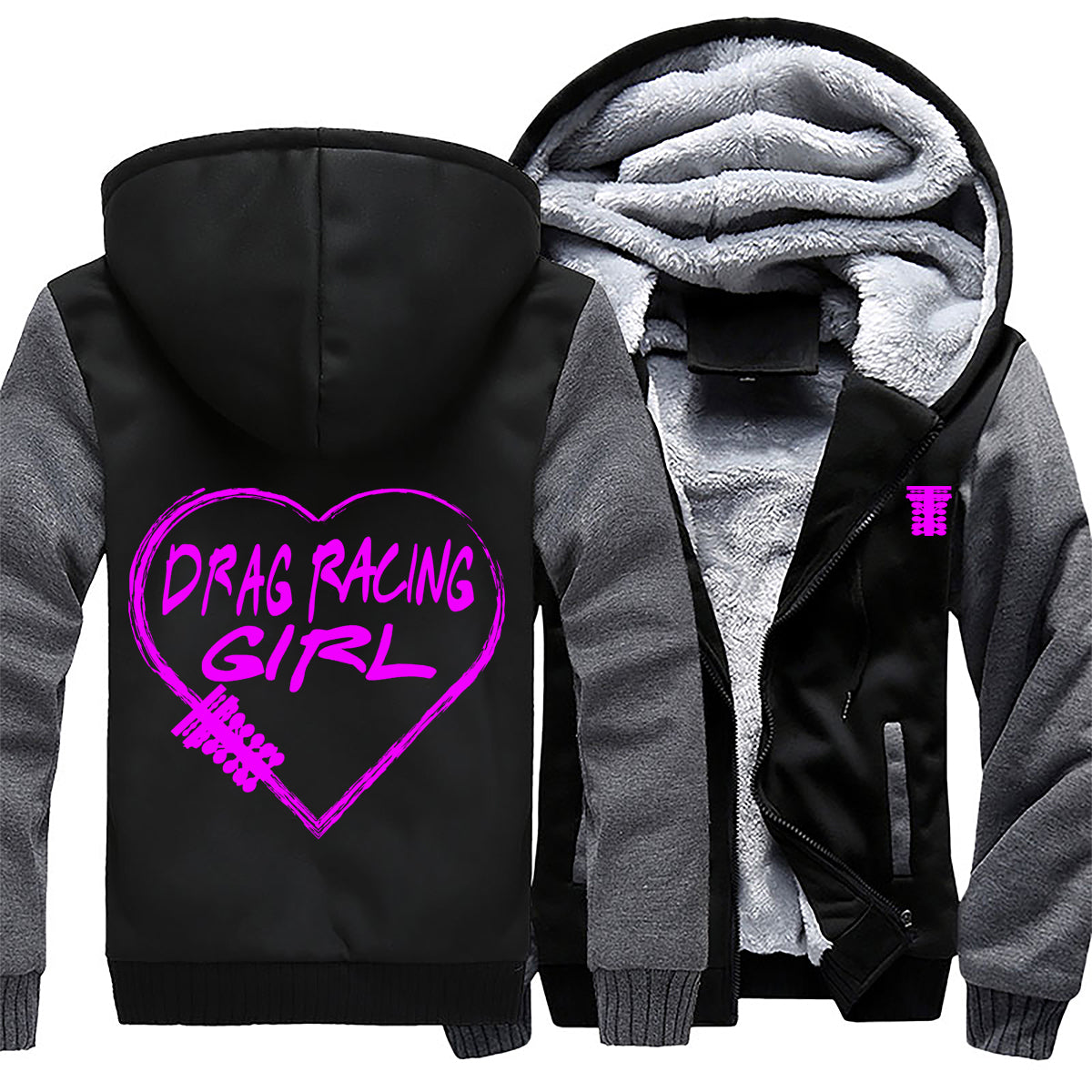 Drag Racing Girl Heart Jacket