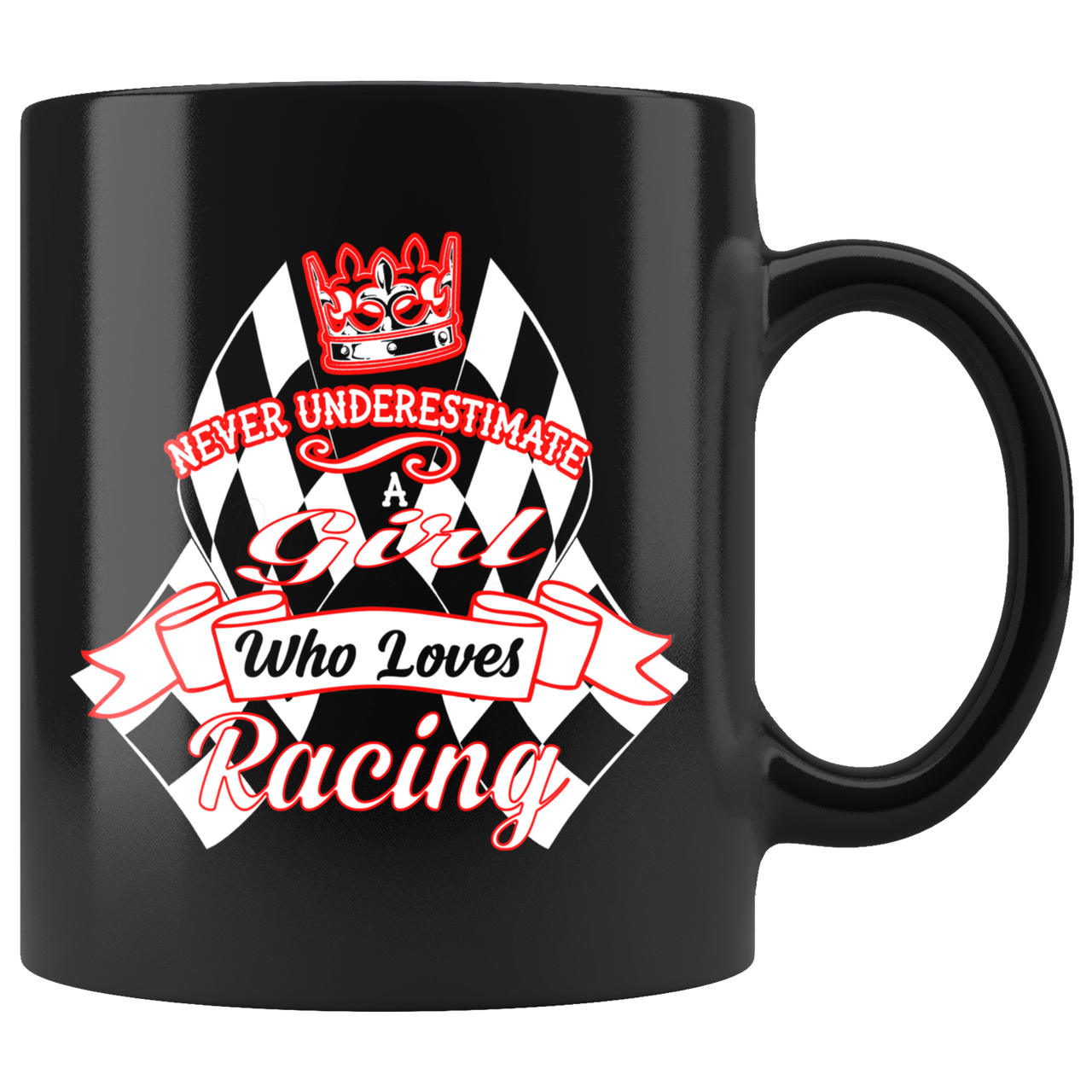 Never Underestimate A Girl Who Loves Racing Mug!