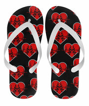 Racing Heartbeat Flip Flops