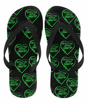 Demolition Derby Daughter Heart Flip Flops